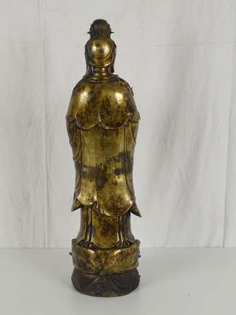 CHINE Guanyin en bronze, moderne, H. 69 cm