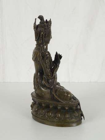 CHINE BODHISATTVA figure rare bronze  Moderne H. 