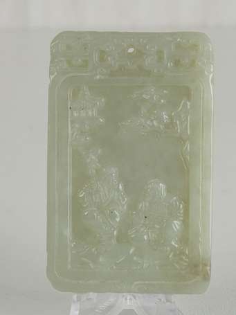 CHINE Pendentif en jade blanc H. 6 cm (petits 