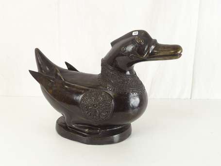 THAILANDE Cygne en bronze Modèle au musée en 