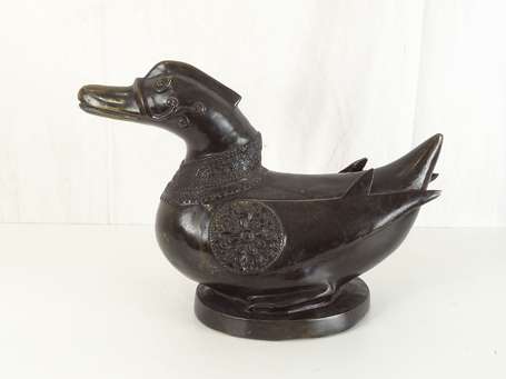 THAILANDE Cygne en bronze Modèle au musée en 