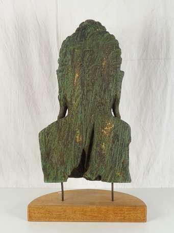 KHMER Buste en bois trace de dorures H. 73 cm