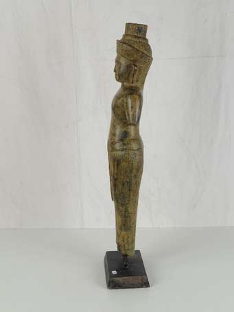 KHMER Divinité en bronze style BAYON H. 69 cm