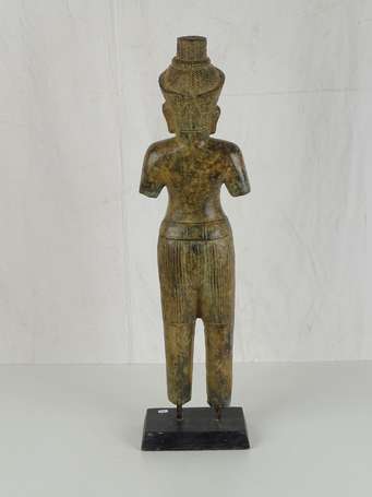 KHMER Divinité en bronze style BAYON H. 69 cm