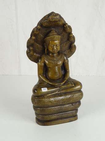 Style KHMER Sculpture de bouddha en bronze 