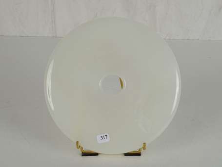 CHINE Disque BI en agate Moderne D. 20 cm