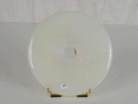 CHINE Disque BI en agate Moderne D. 20 cm