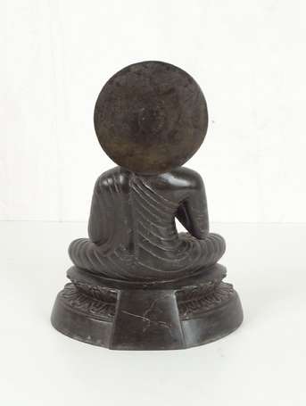 INDE du sud Bouddha en bronze  XIX éme moderne H. 