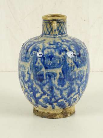 CHINE Vase couverte bleu de cobalte H. 20 cm 