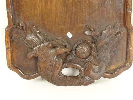 CHINE Plateau en bois, vers 1900, L. 74 cm l. 42 