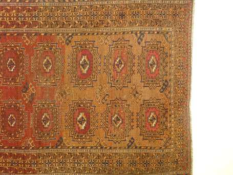 Tapis Turkmène (chaîne, trame et velours en 