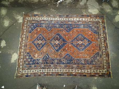 Tapis Chiraz (chaîne, trame et velours en laine), 