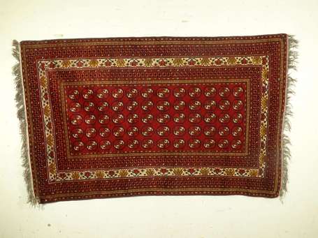 Tapis Turkmène (chaîne, trame et velours en 