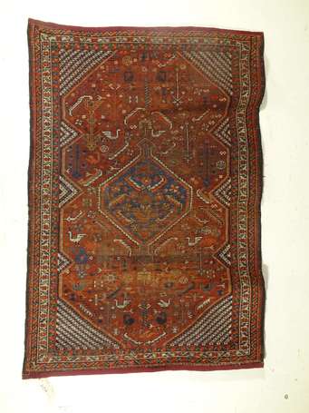 Tapis Chiraz (chaîne, trame et velours en laine), 