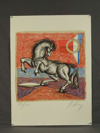 PRIKING Franz (1929-1979) - Cheval. Lithographie, 