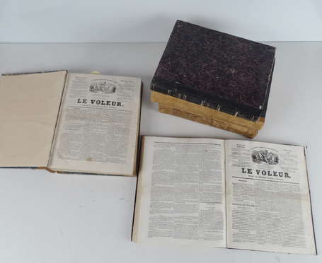 Le Voleur 5 volumes pour les années 1837, 1838, 