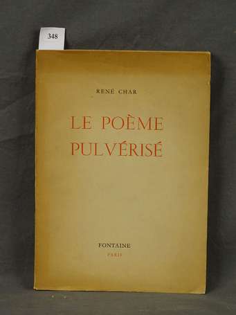 CHAR (René) - Le poème pulvérisé - Paris ; 