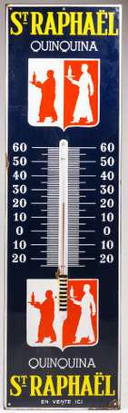 SAINT-RAPHAEL Quinquina : Thermomètre émaillé plat