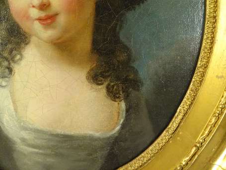 ECOLE FRANCAISE XVIIIe - Portrait de fillette. 
