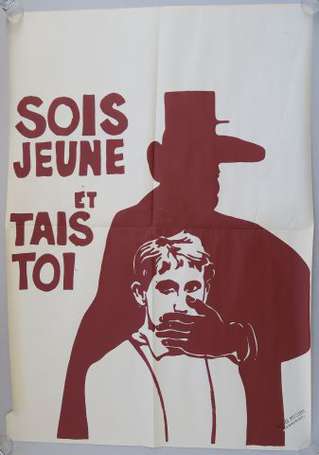 MAI 68 - SOIS JEUNE ET TAIS TOI - Affiche en 