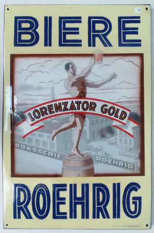 BIERE ROEHRIG Lorenzator Gold : Rare plaque 