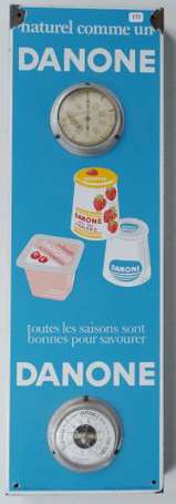 DANONE : Thermomètre-Baromètre émaillé, illustré 