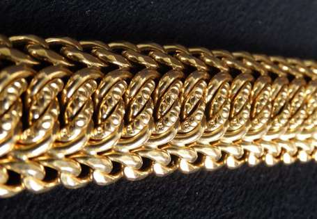 Bracelet maille tressée en or 18 carats 19,8x2,2 