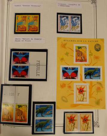 Album de 1998 à 2000. Timbres N** seuls / paires /