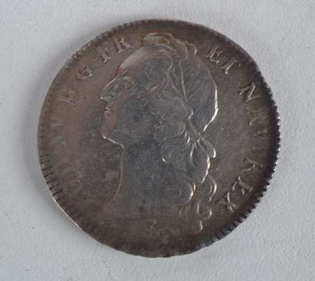 Ecu en argent Louis XV au bandeau 1757 A Etat : 