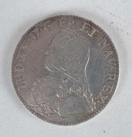 Ecu en argent Louis XV au Laurier 1726 A Etat : B