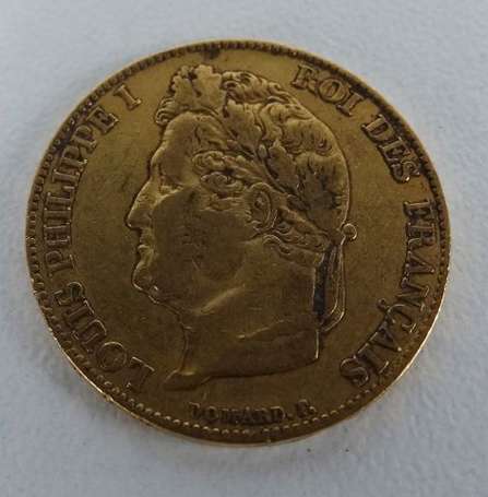 FRANCE LOUIS-PHILIPPE 20 F or 1833A Paris TB+