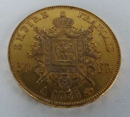 FRANCE NAPOLEON III 50 FRANCS or 1856 Paris TBB