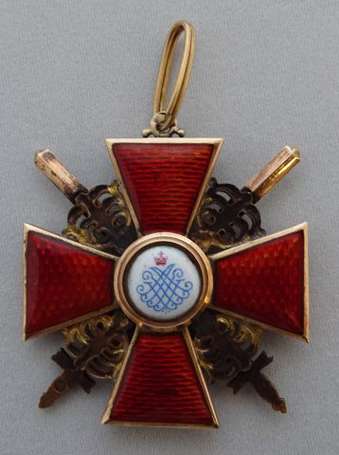 RUSSIE  - Ordre de Ste Anne, poinçon de titre 56, 