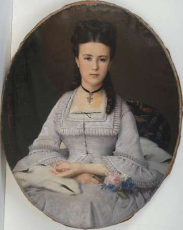 DELHUMEAU Gustave (1836 -1911) Portrait de Marie C