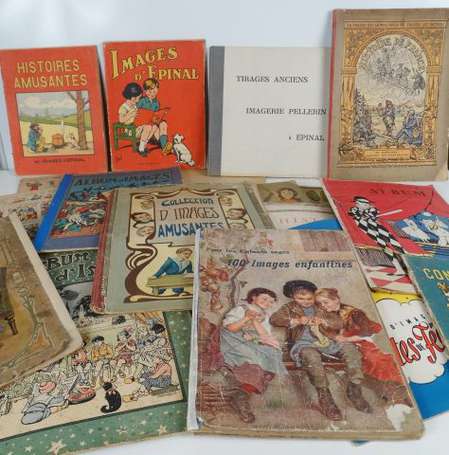 Lot d'albums d'imageries d'Epinal, imagerie 