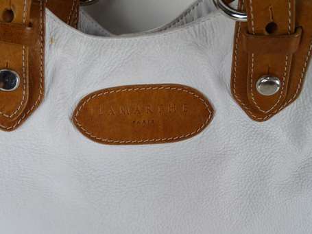 LAMARTHE - Sac porté main en cuir blanc, les 
