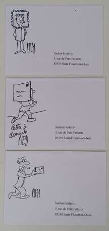 Piem 3 enveloppe avec dessins autographes.