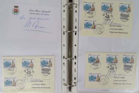 Ensemble d'autographes d'environ 50 hommes ou 