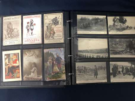 Militaria - Album d'environ 420 CPA et cartes 