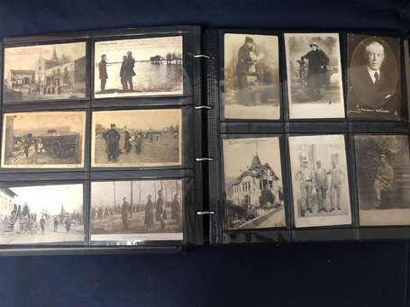 Militaria - Album d'environ 420 CPA et cartes 