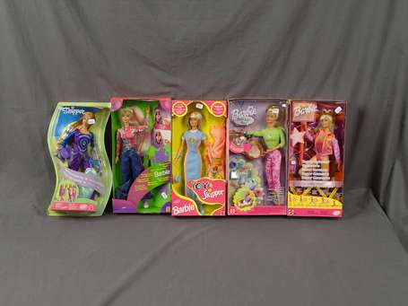 Barbie Mattel-5 Boites-dont 2 skippers NB 