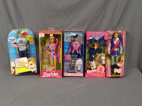 Barbie Mattel-5 Boites-dont 2 Ken NB