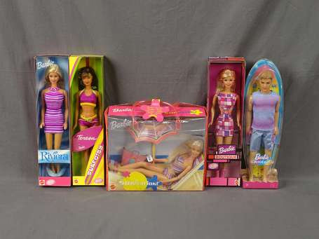 Barbie Mattel-5 Boites-dont 