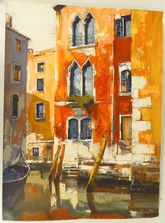 MITRO (1957) - Vue de Venise. Impression offset, 