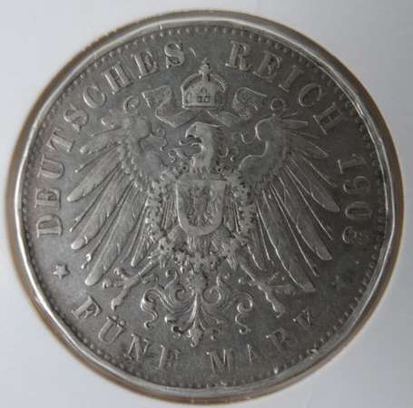Allemagne (Wuttemberg) 1 pièce de 5 mark en argent