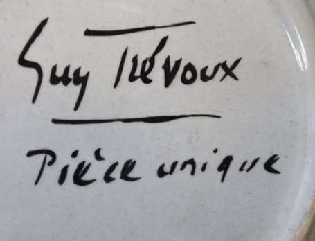 Trévoux Guy (1920-2011) Assiette quadrangulaire à 