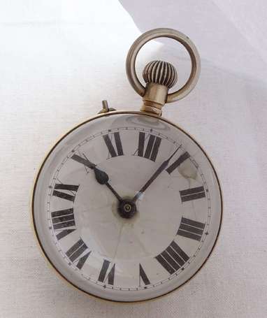 Montre boule de bureau en laiton, le verre loupe, 