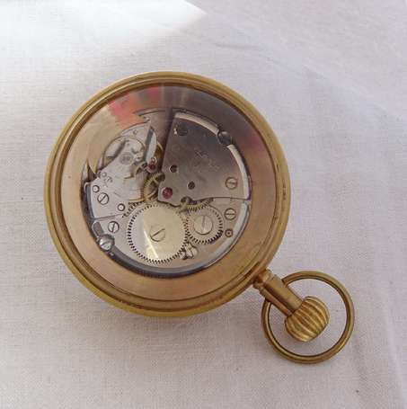 Montre boule de bureau en laiton, le verre loupe, 