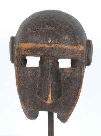 Très ancien masque en bois dur 'Komo' aux yeux en 
