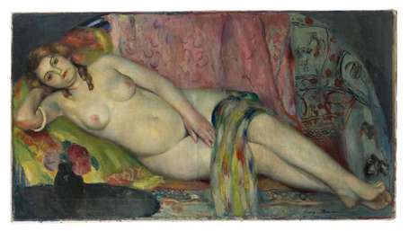 OTTMANN Henri (1877-1927) - La femme à l'écharpe. 